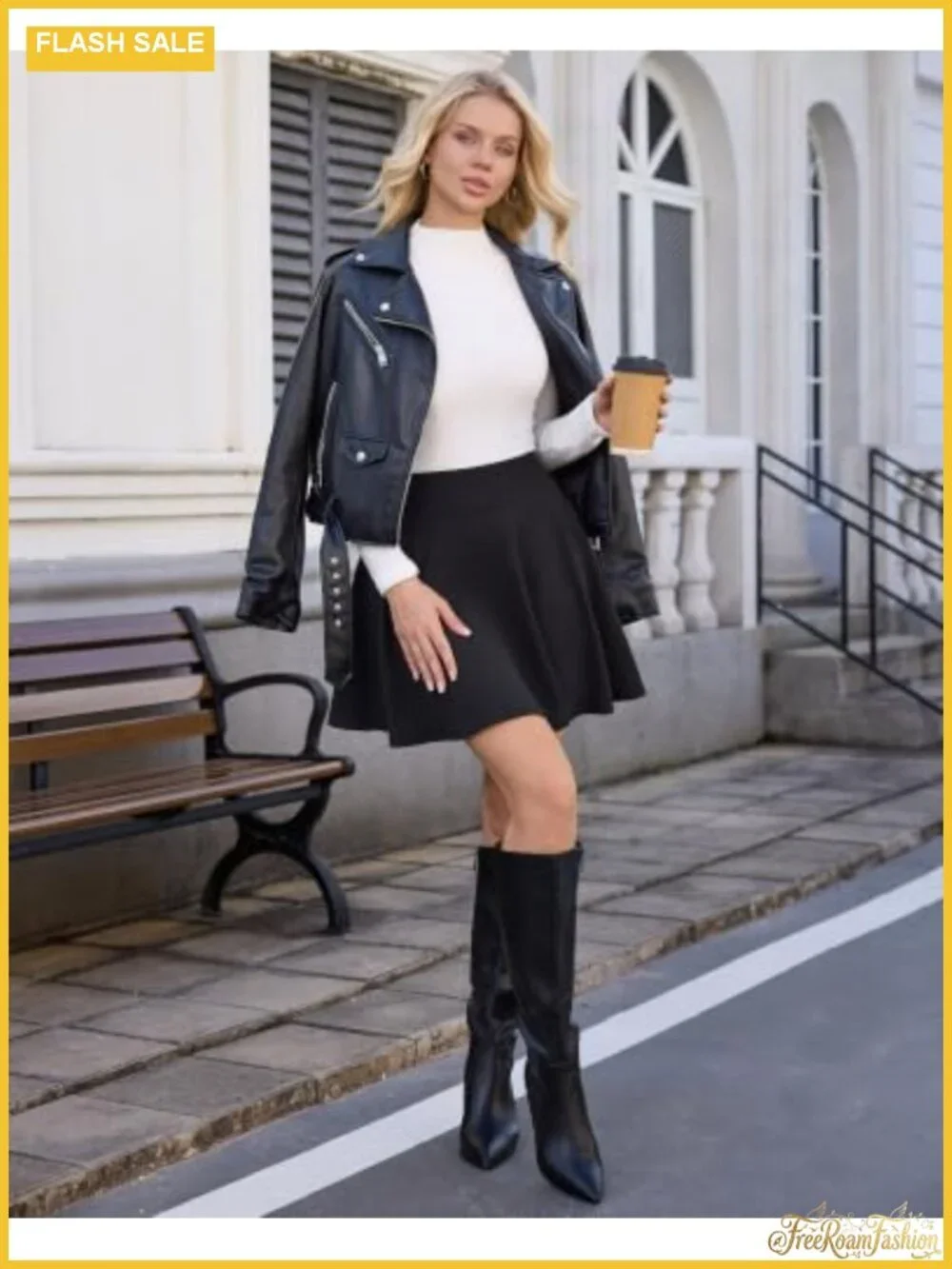 Women's Pleated Mini Skirt High Waisted A-Line Flowy Casual Summer Skirt